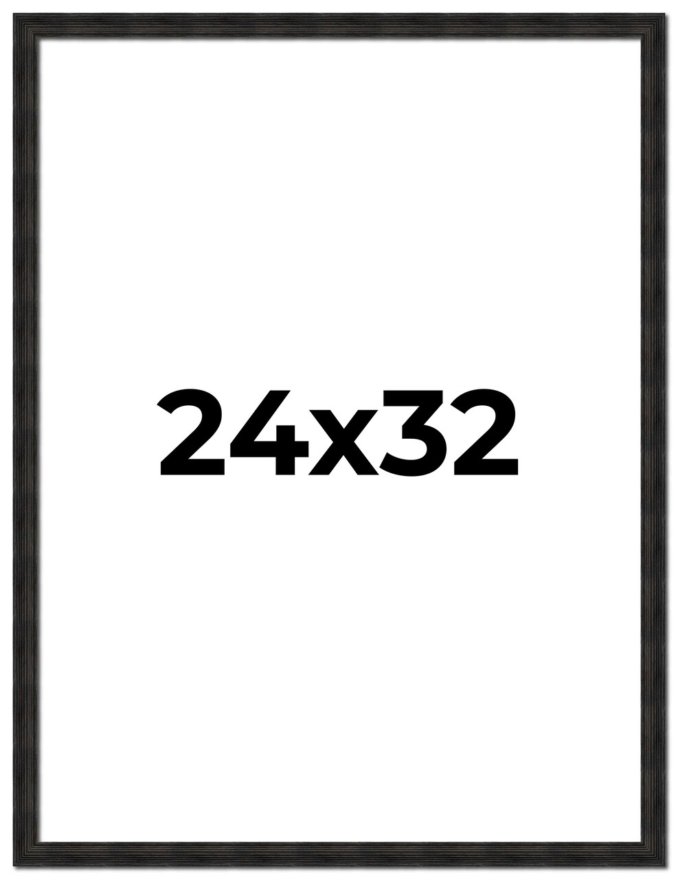 24x32 Thin Barnwood Picture Frame with UV-Resistant Acrylic & Acid Free Backing, Available in 2 Paint Finishes - Grey and Black